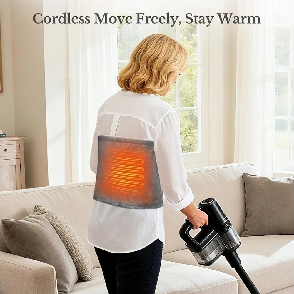 Cordless Heated Pad with Portable Battery Pack - Battery Or Plug Outlet - Picture 3 of 9